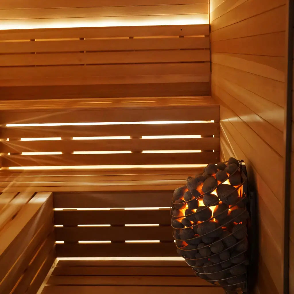 Custom Indoor Sauna Room - 5' x 5' x 8' - Finnish Sauna Builders