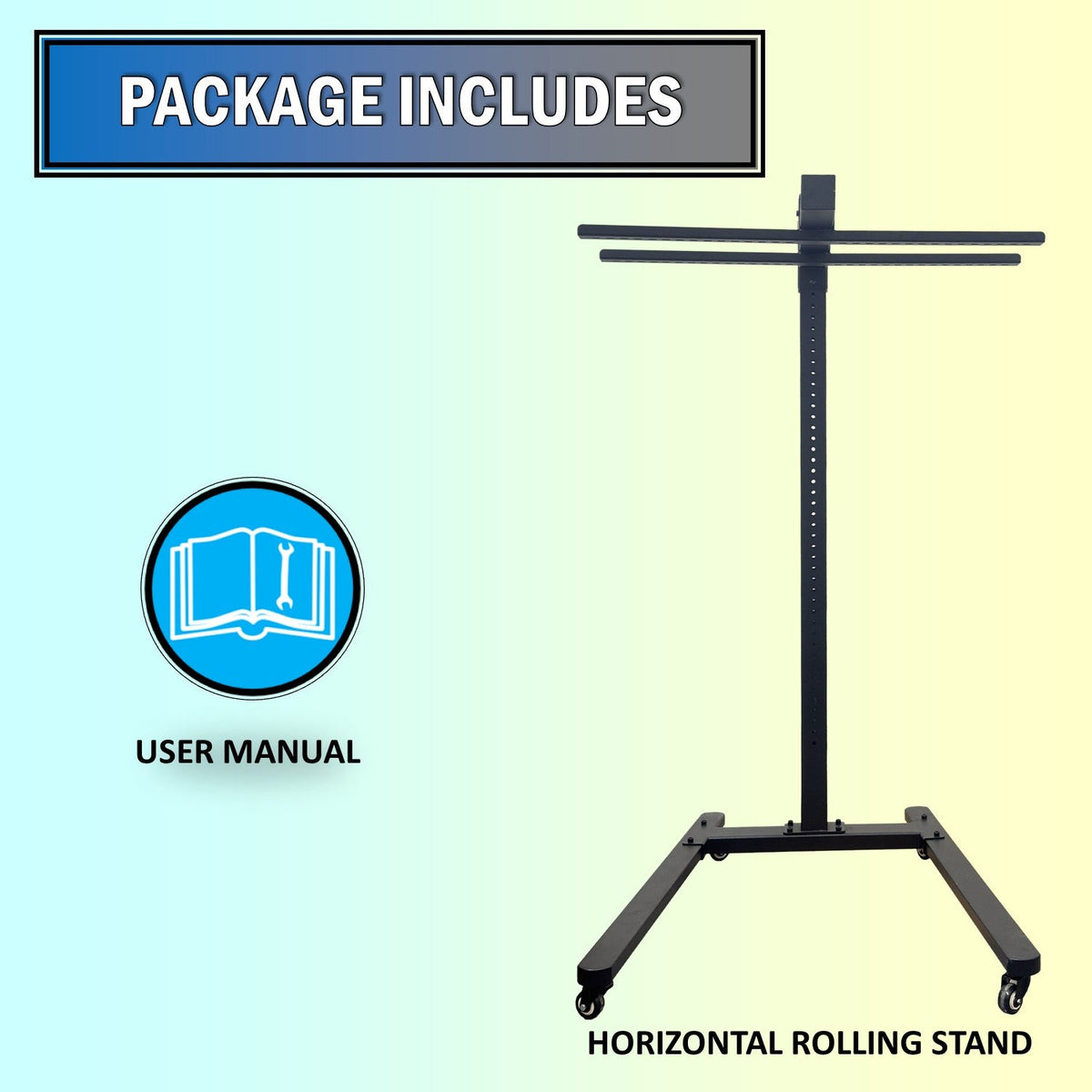 Horizontal Rolling Stand for EXESAS Red Light Therapy Panels, Compatible only with EXESAS Panels. (Stand Only, Panel Sold Separately)