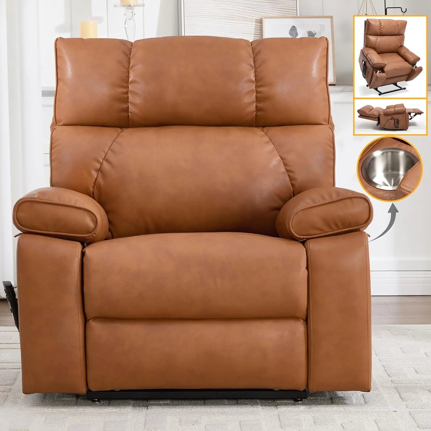 Dual Motor Power Lift Recliner Chair With Massage And Heat