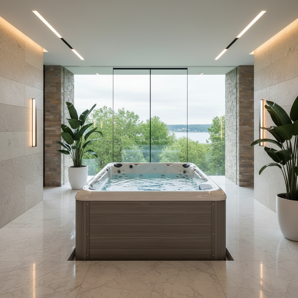 AquaLuxe Terrace Compact 14 Swim Spa
